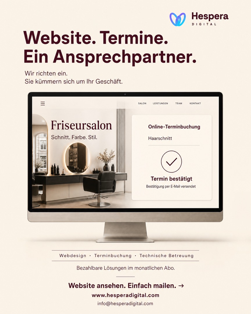 Website, Termine und Betreuung