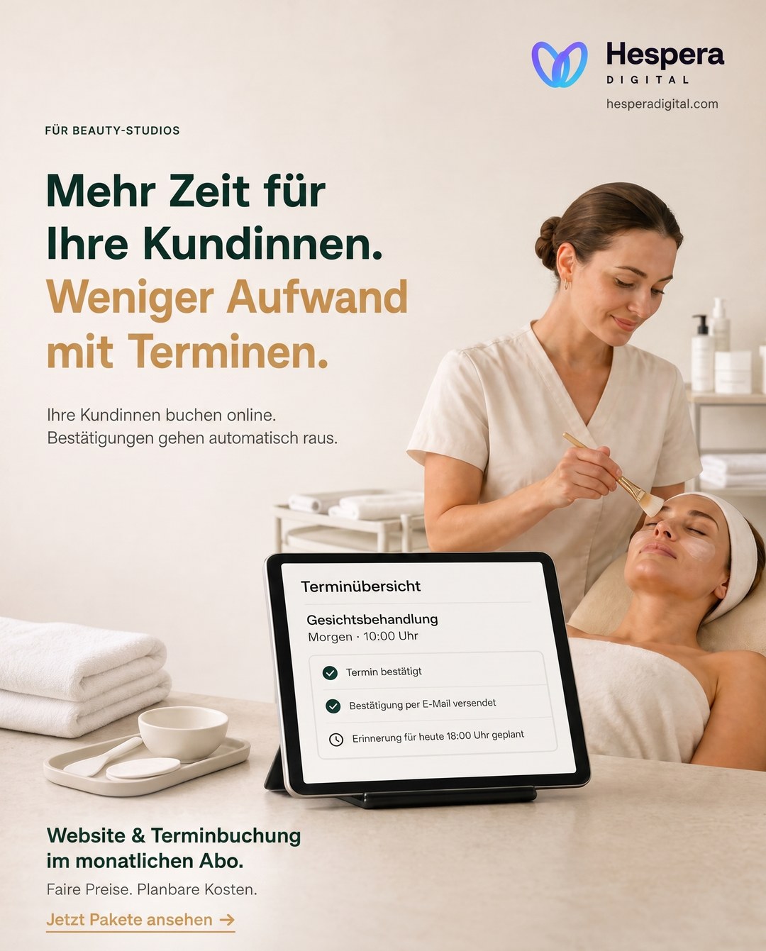 Website & Online-Terminbuchung für Beauty-Studios